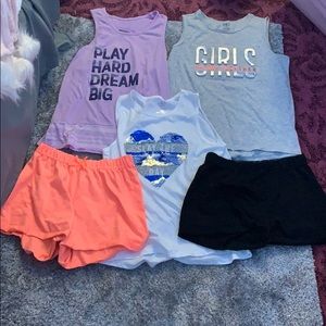 Three T-shirt and two short set